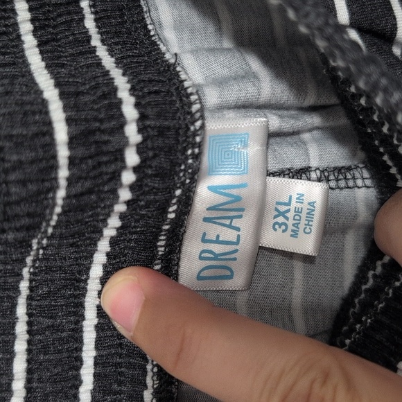 LulaRoe DREAM Pajama Pants Gray White Stripes 3X Excellent Condition - Picture 4 of 10